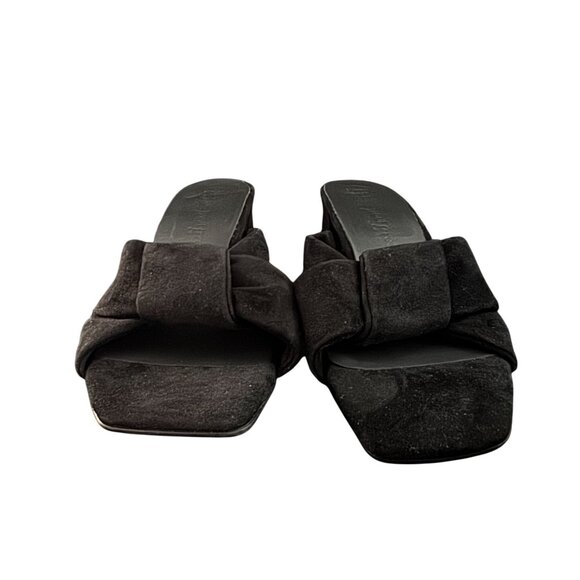 Paul Green Yasmin Black Suede Slide Heeled Sandal Women's, UK6/US 8.5 WORN ONCE - Picture 2 of 10